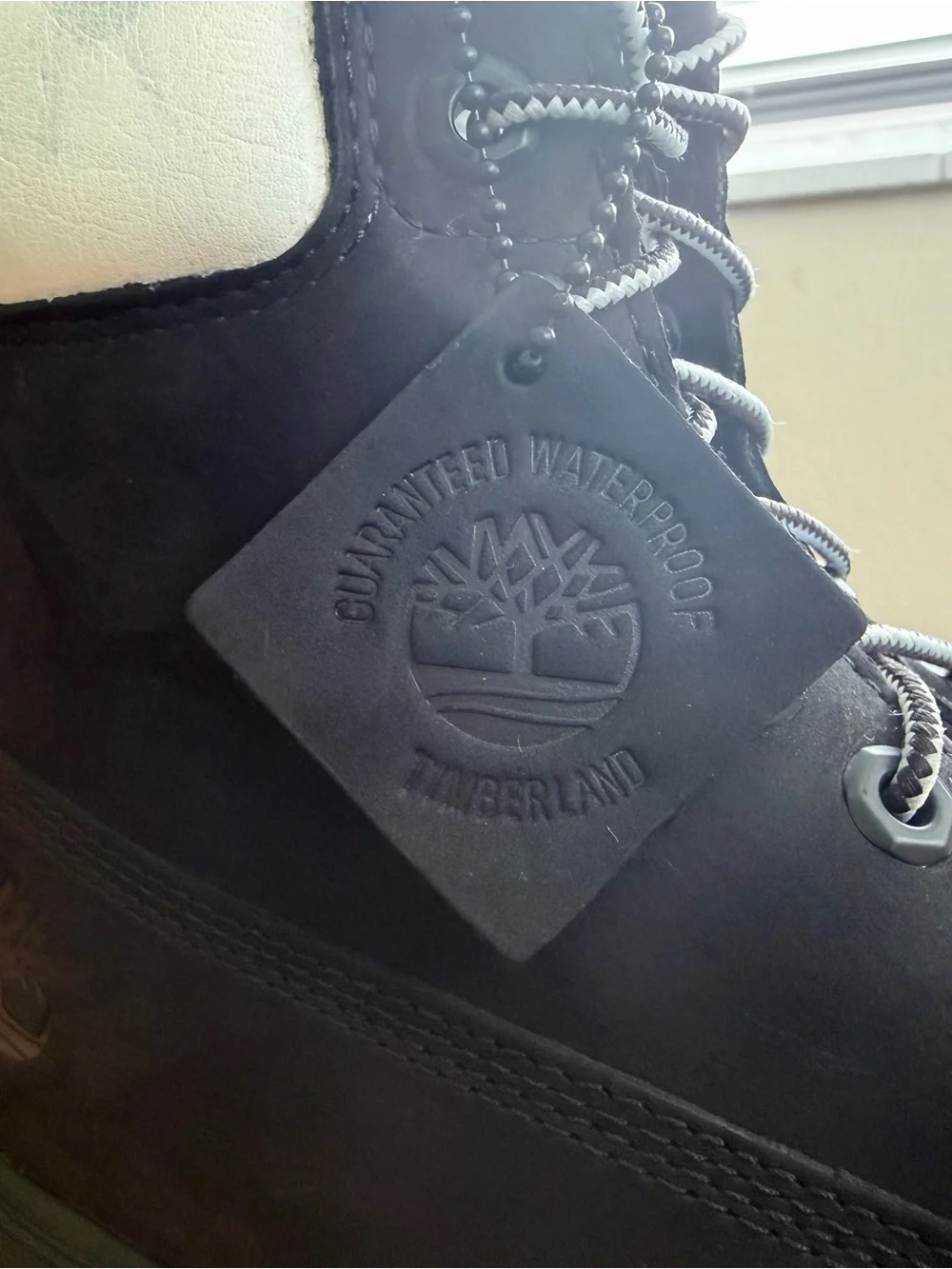 Timberland Men's Black and White Lace-Up Work Boots